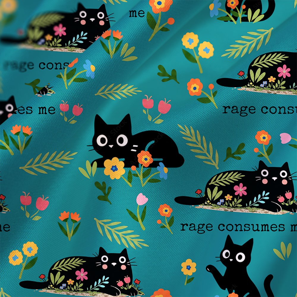 Rage Consumes Me Cat Satin Cross Back Mini Dresses