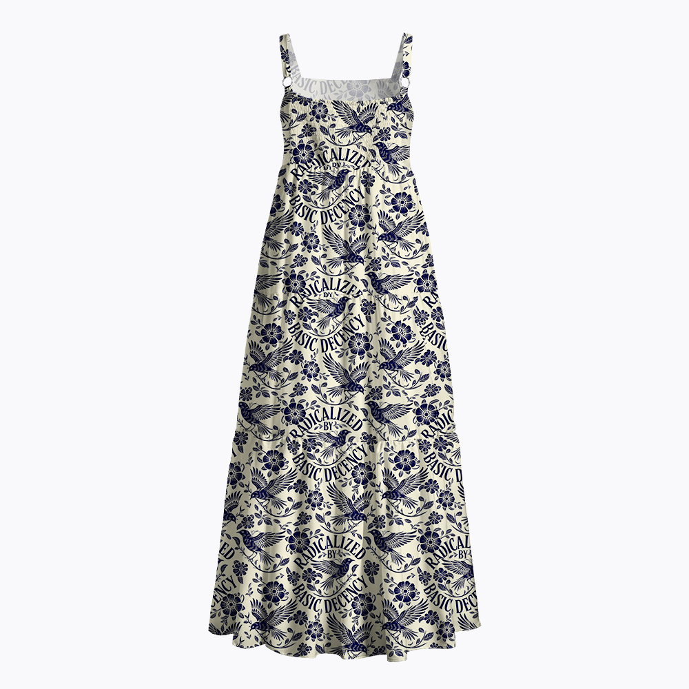 Be Kind to All Kinds Floral Bird Maxi Dress