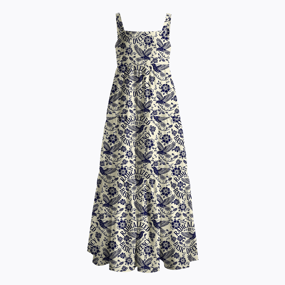 Be Kind to All Kinds Floral Bird Maxi Dress
