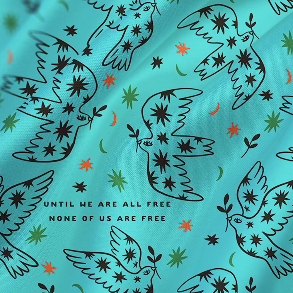 Until We are All Free None of Us are Free Satin Cross Back Mini Dresses