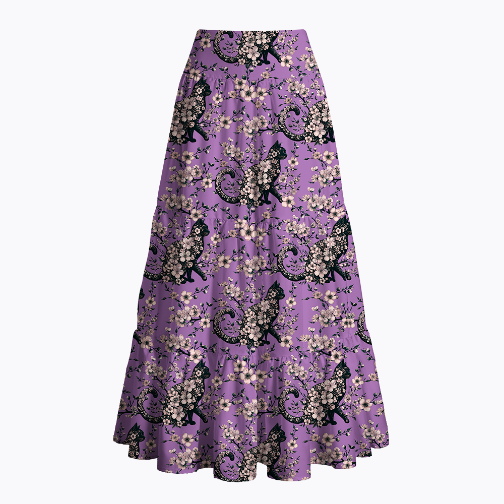 Cat Lover Subtle Maxi Skirt