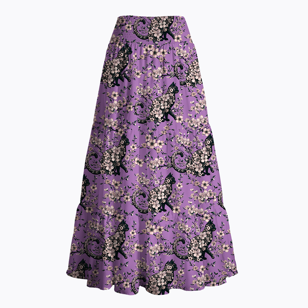 Cat Lover Subtle Maxi Skirt