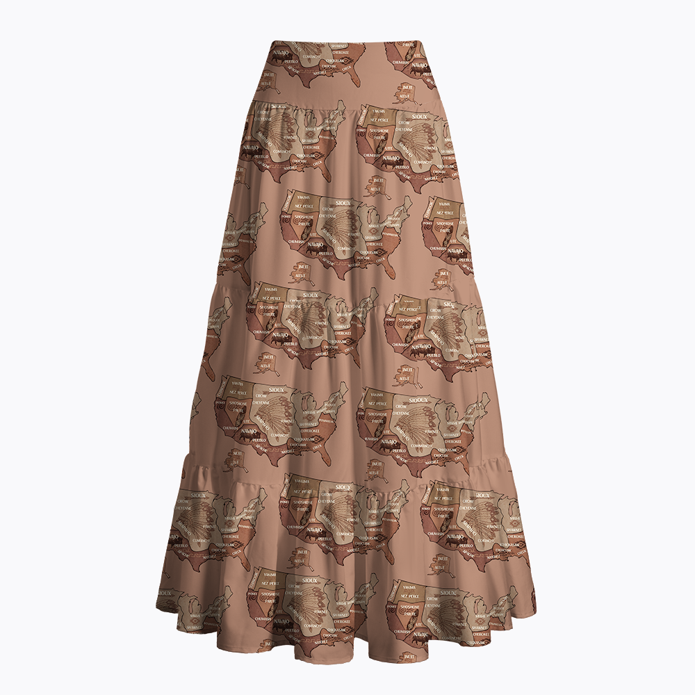 United States Without Illegal Aliens Maxi Skirt