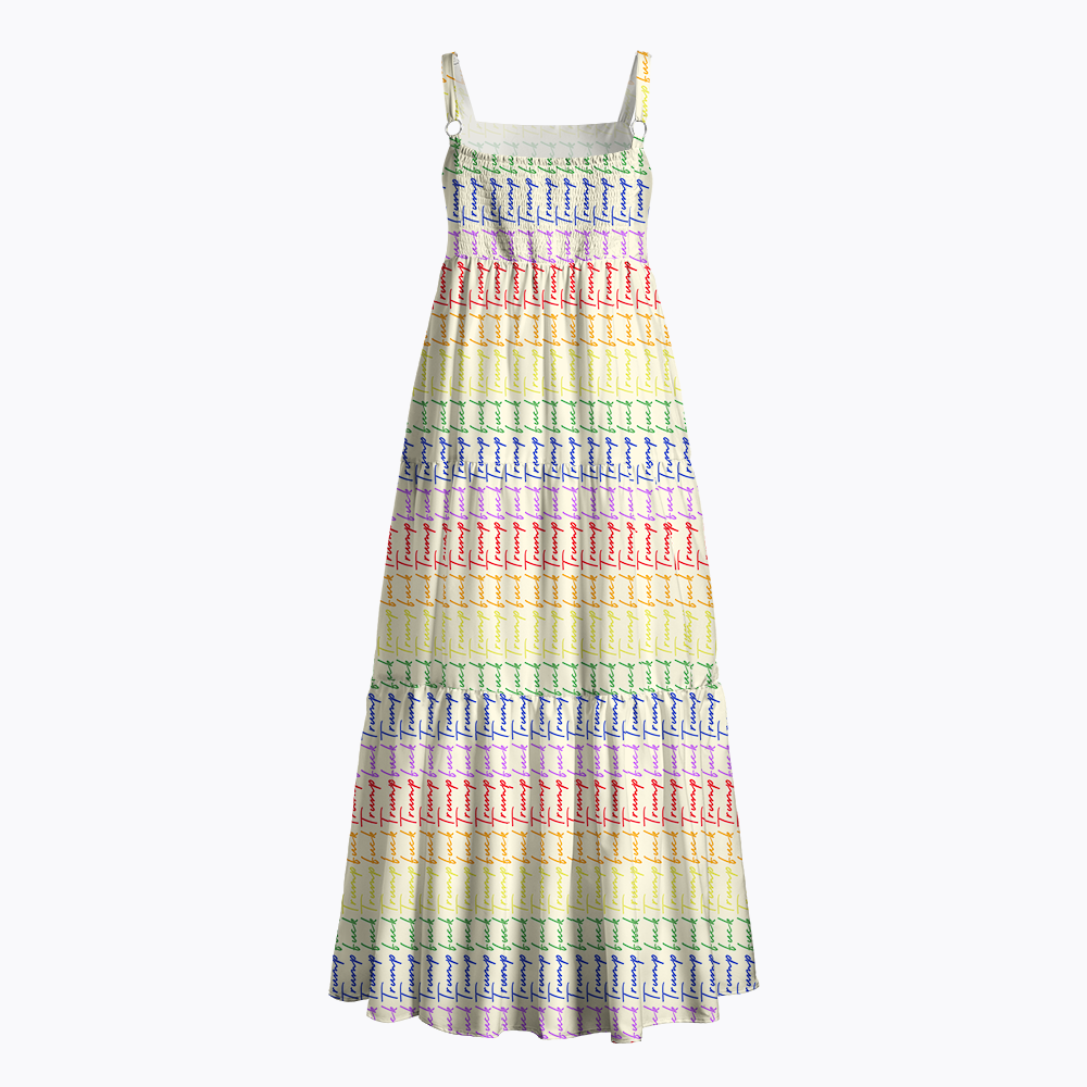 Rainbow Pattern Maxi Dress