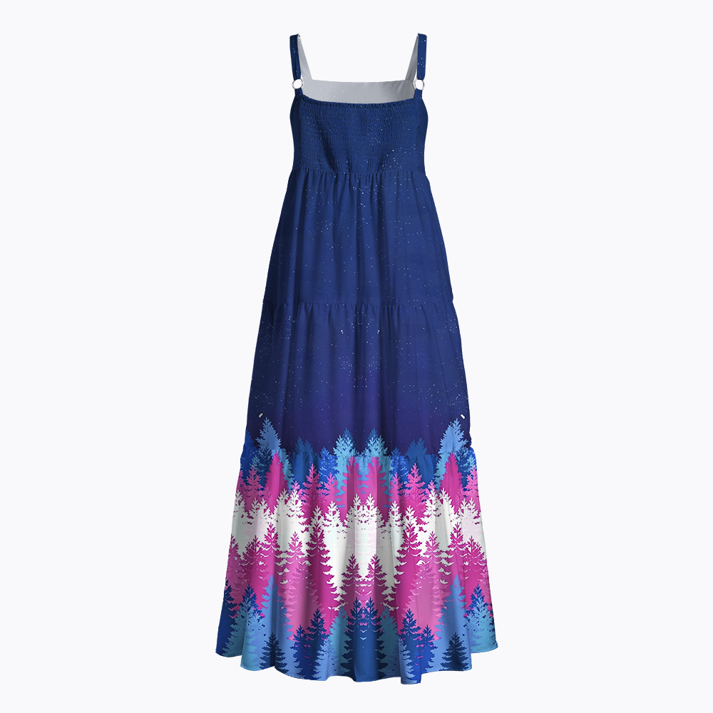 LGBTQ Night Forest Pastel Maxi Dress