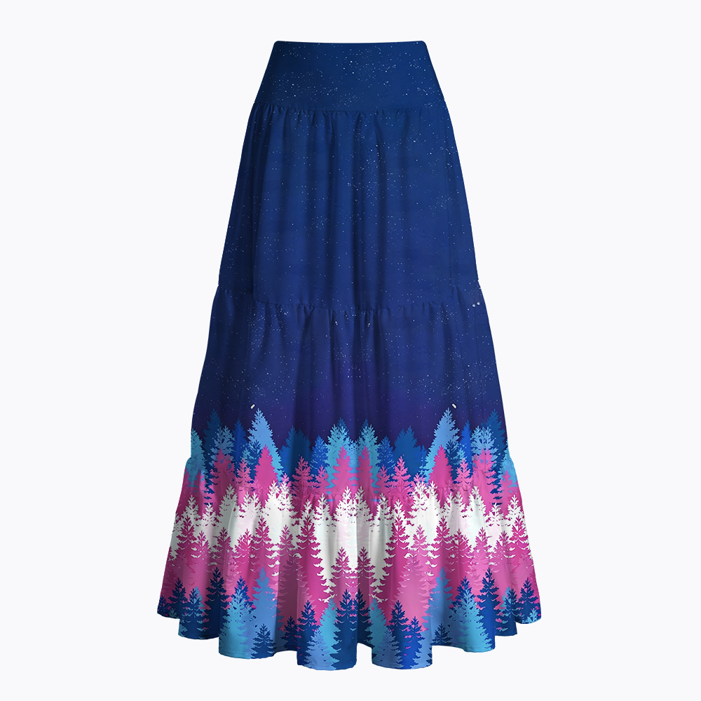LGBTQ Night Forest Pastel Maxi Skirt