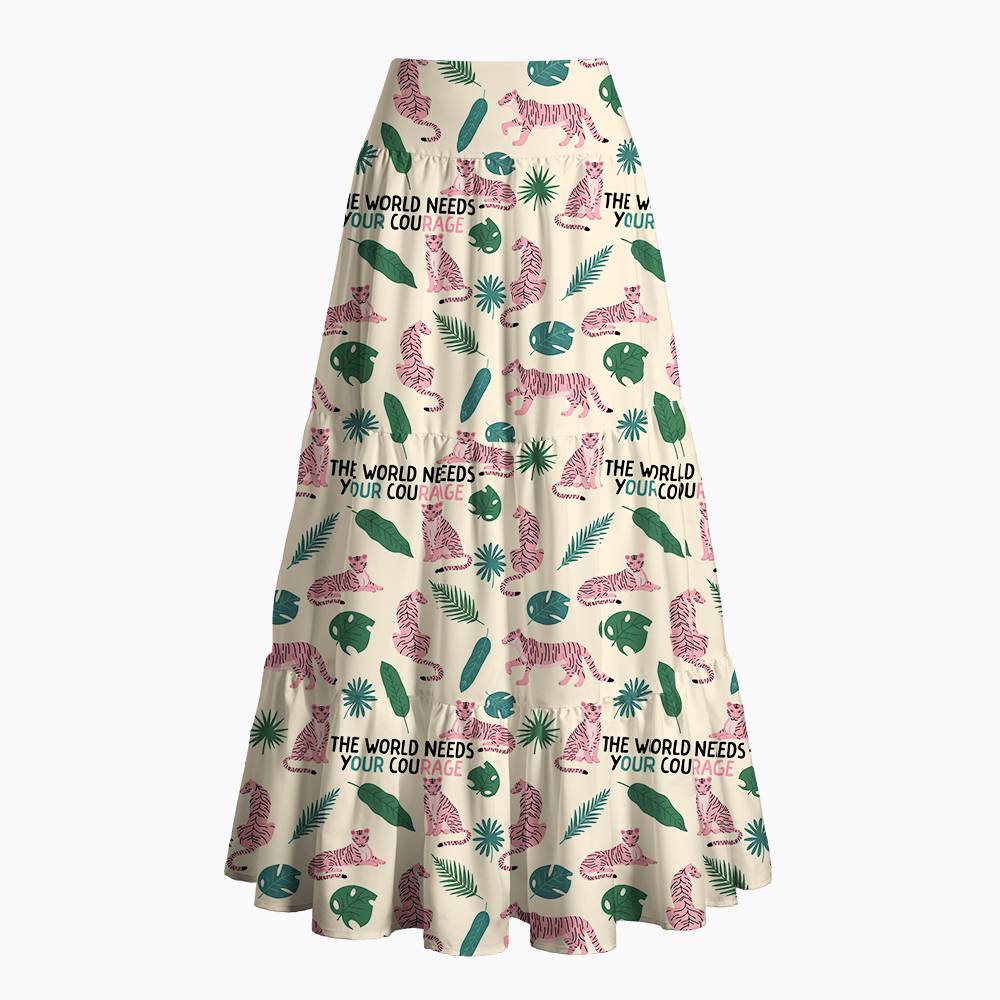 The World Needs Your Courage Maxi Skirt