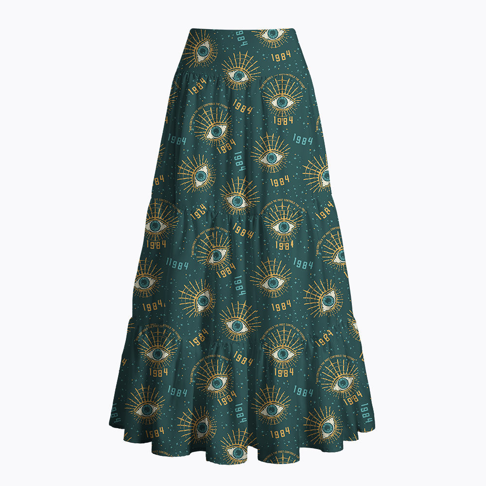 George Orwell Control The Future  Maxi Skirt