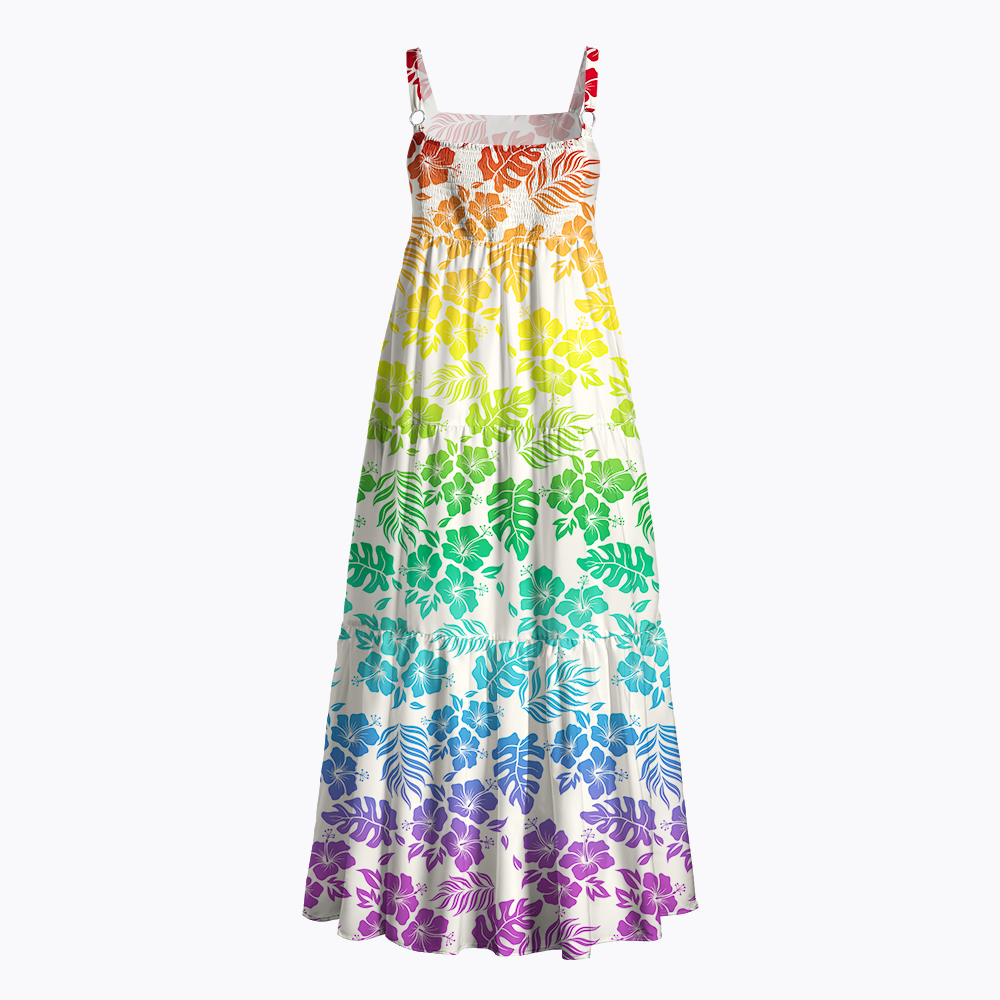 LGBT Hibiscus Maxi Dress