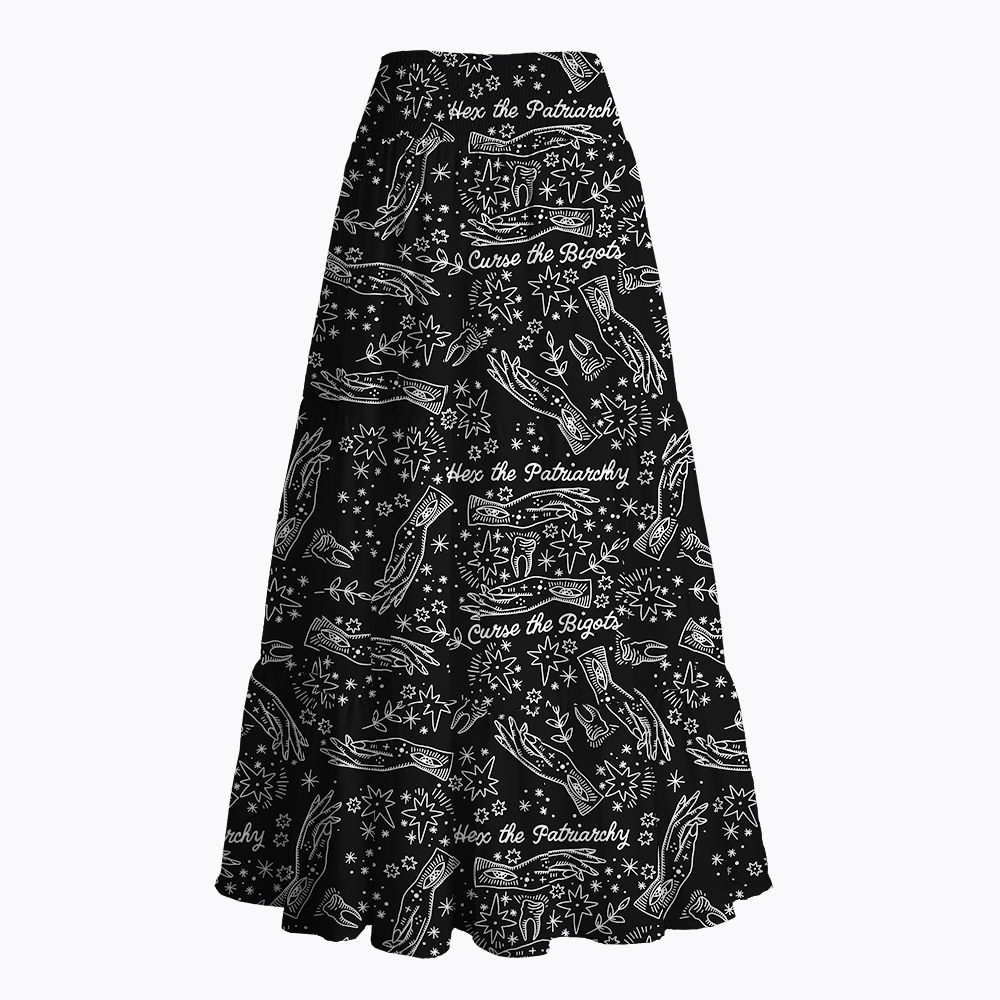 Hex The Patriarchy Curse The Bigots Maxi Skirt