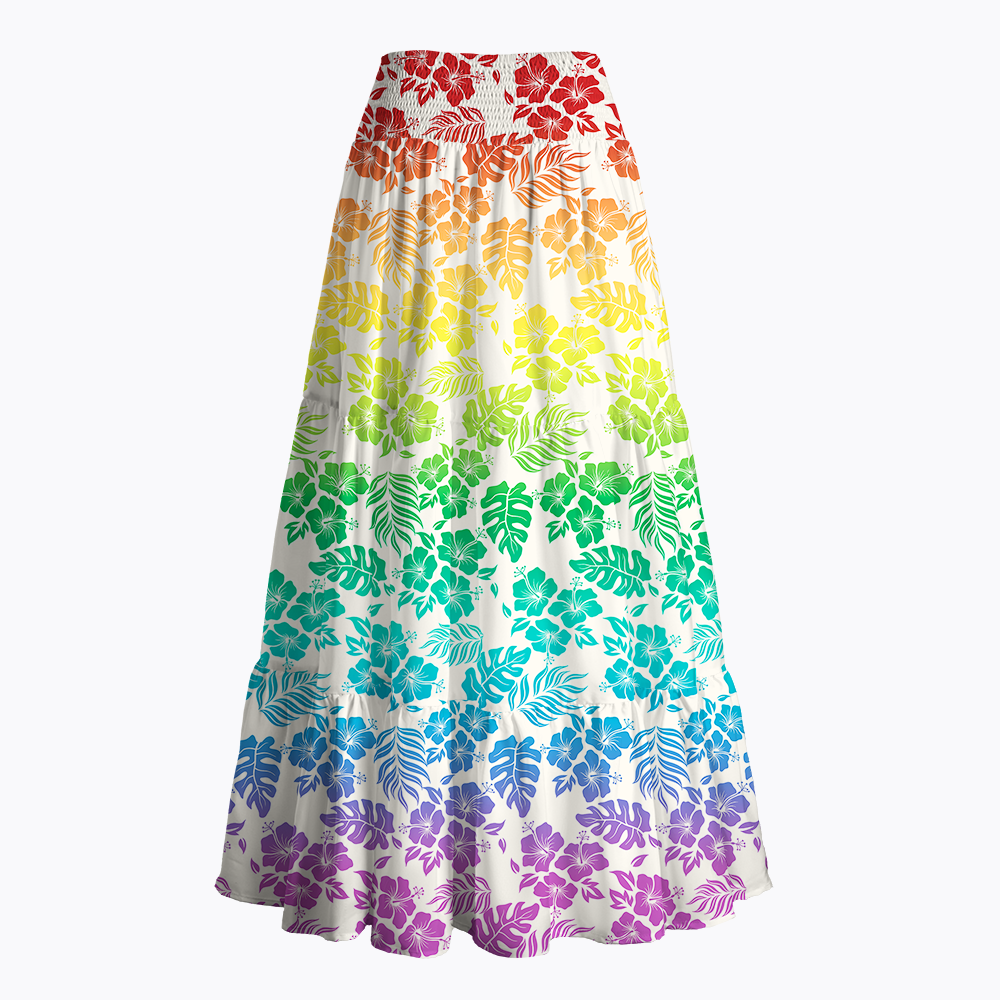 LGBT Hibiscus Maxi Skirt