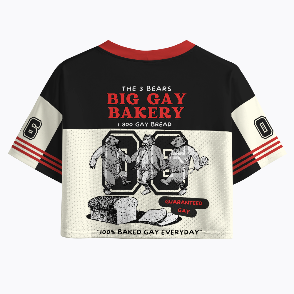 3 Bears Big Gay Bakery Crop Sports Jersey