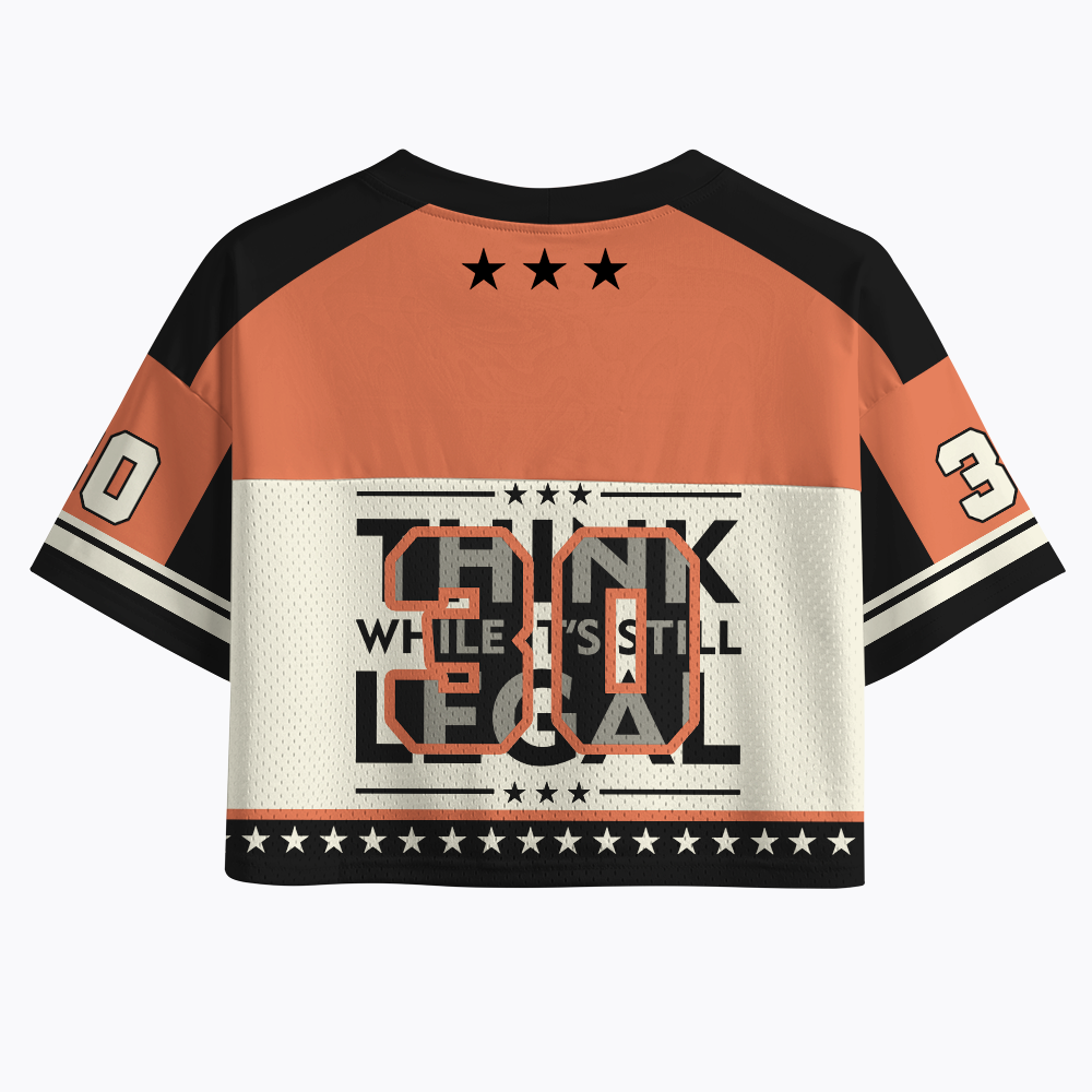Think While It's Still Legal Crop Sports Jersey