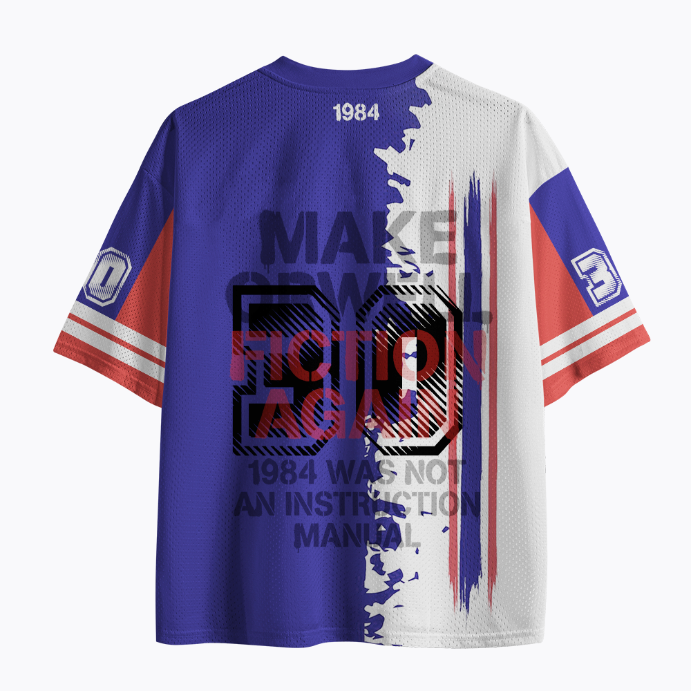 Make Orwell Fiction Again 1984 Dystopian Protest Mesh Jersey