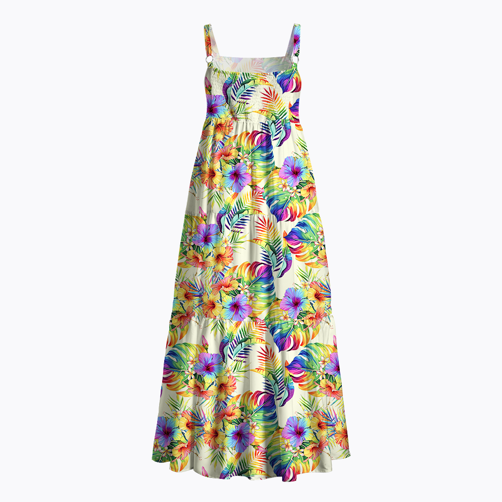 Tropical Floral Pride Month Maxi Dress