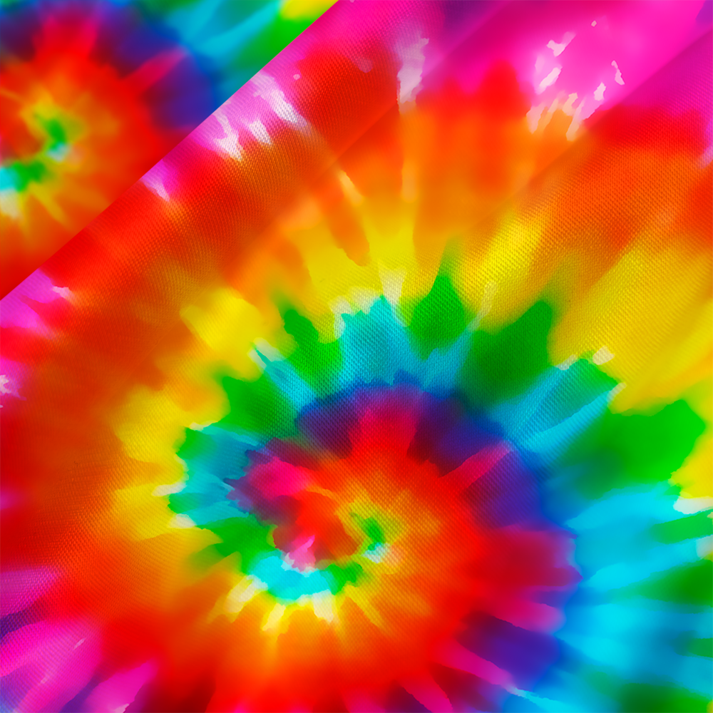 Tie Dye Rainbow Satin Cross Back Mini Dresses