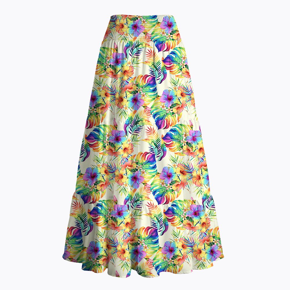 Tropical Floral Pride Month Maxi Skirt