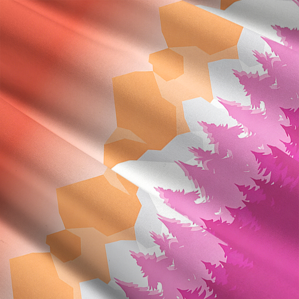 Ombre Mountain Lesbian Maxi Skirt