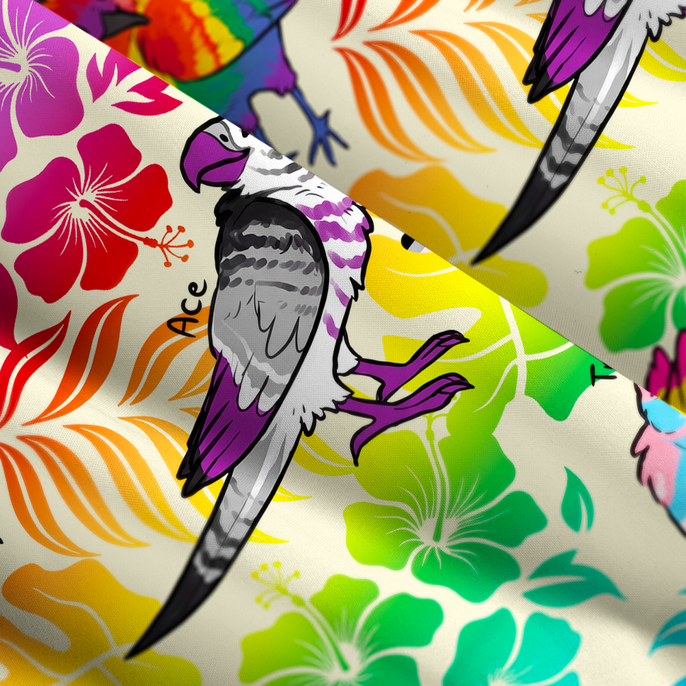 Hibiscus Happy Pride Month with Pride Birds Maxi Dress
