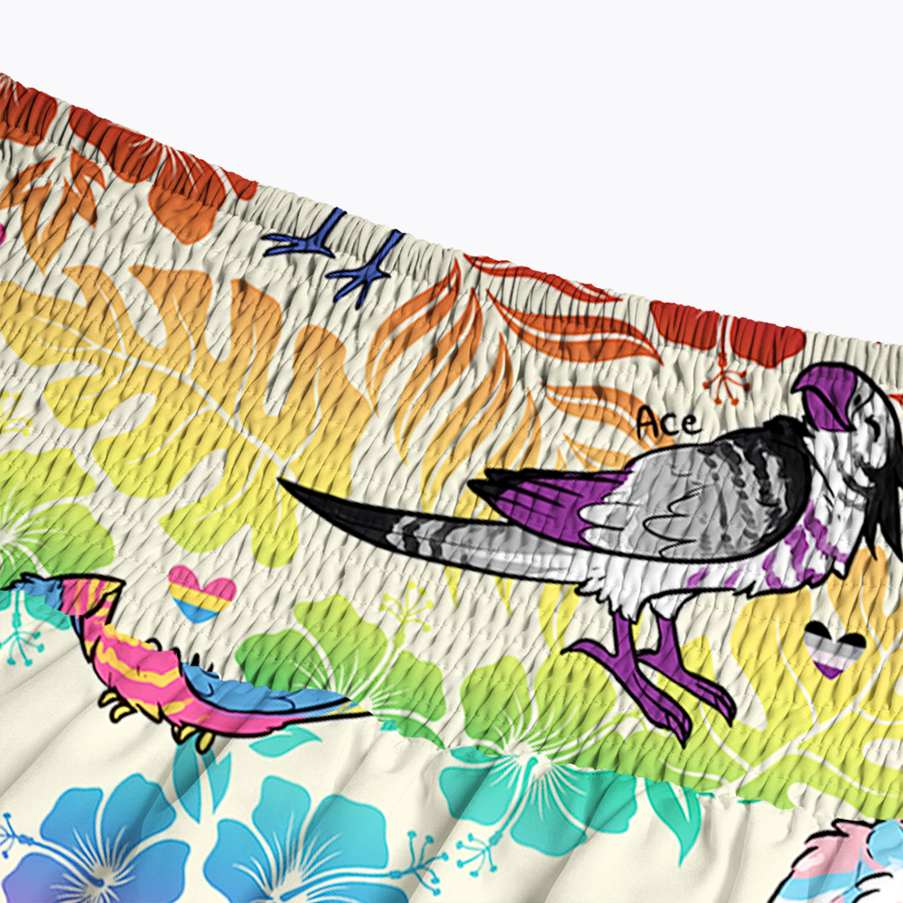 Hibiscus Happy Pride Month with Pride Birds Maxi Skirt
