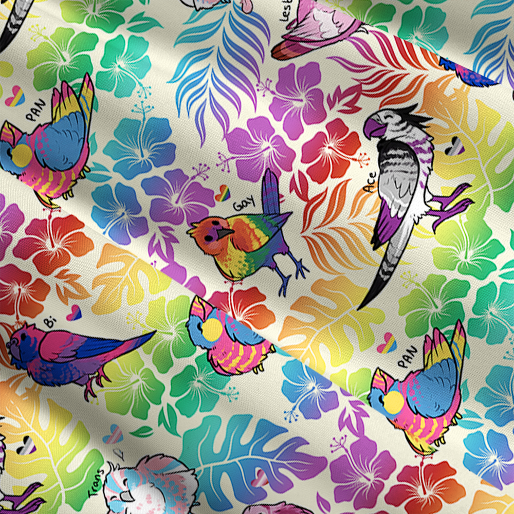 Hibiscus Happy Pride Month with Pride Birds Maxi Skirt