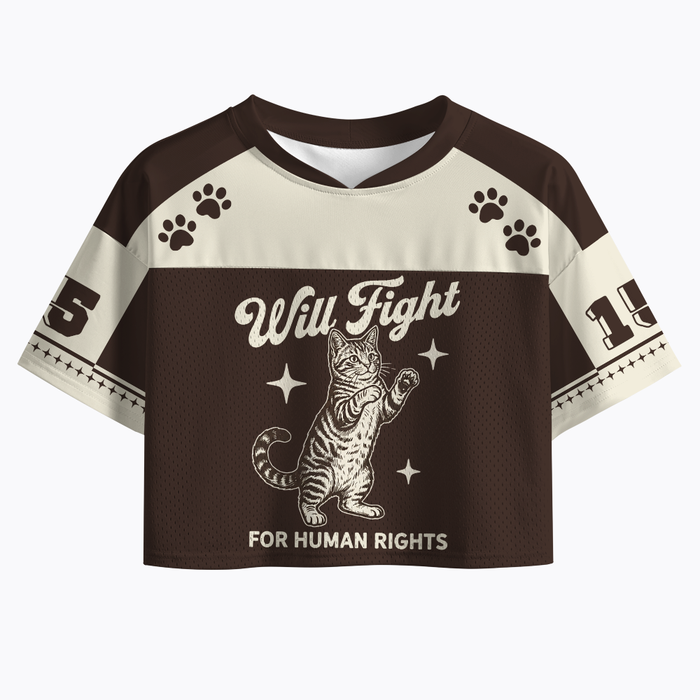 Will Fight For Human Rights Crop Sports Jersey