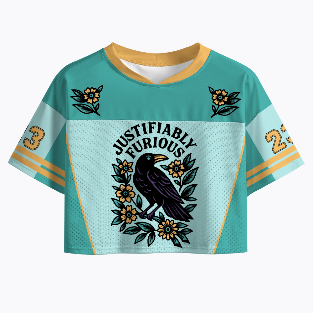 Justifiably Furious Crop Sports Jersey