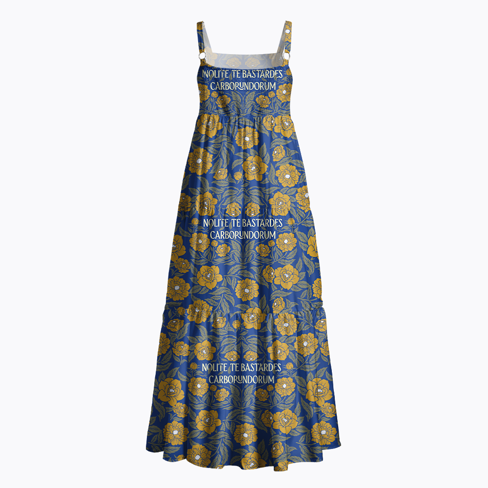 Stay Strong Floral Vintage Maxi Dress