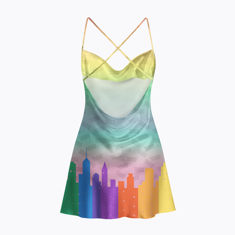 The first Pride Was a Riot Shirt EST 1969 Satin Cross Back Mini Dresses