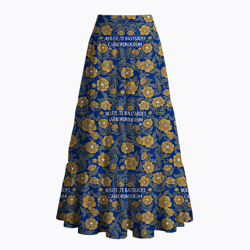 Stay Strong Floral Vintage Maxi Skirt