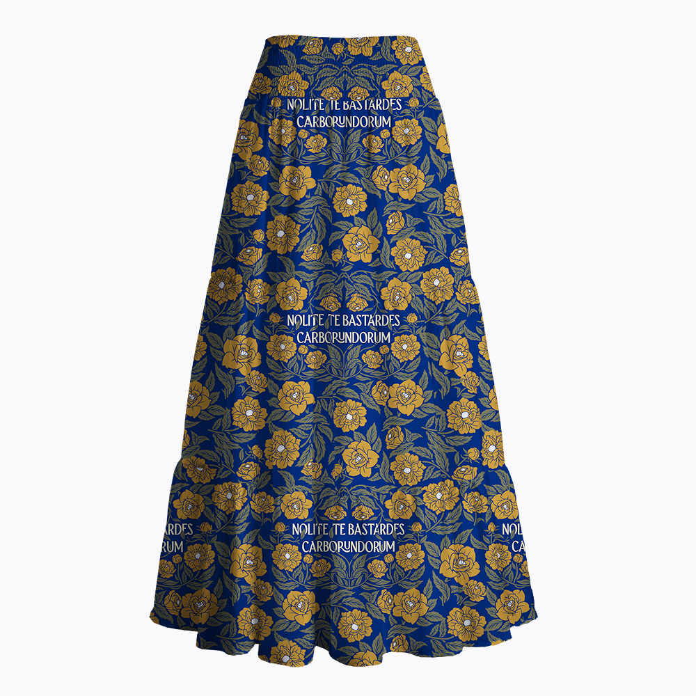 Stay Strong Floral Vintage Maxi Skirt