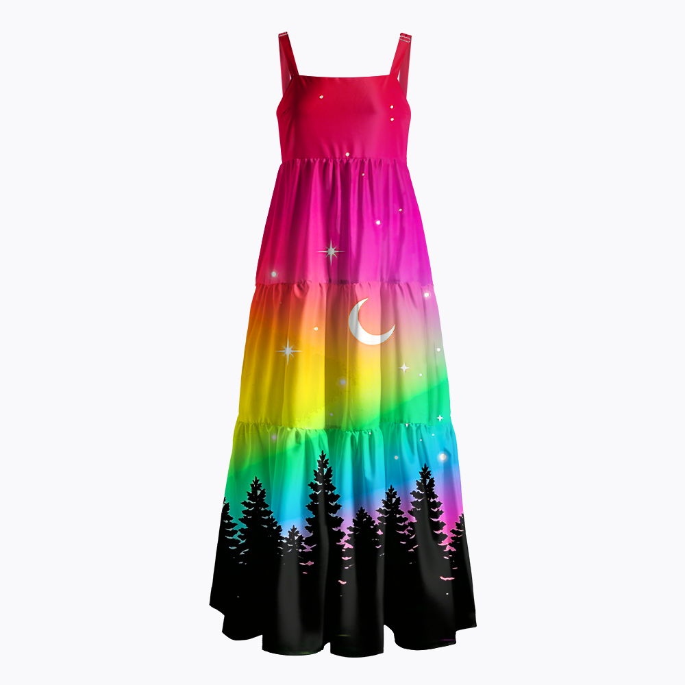  LGBTQ Pride Flag Aesthetic Maxi Dress