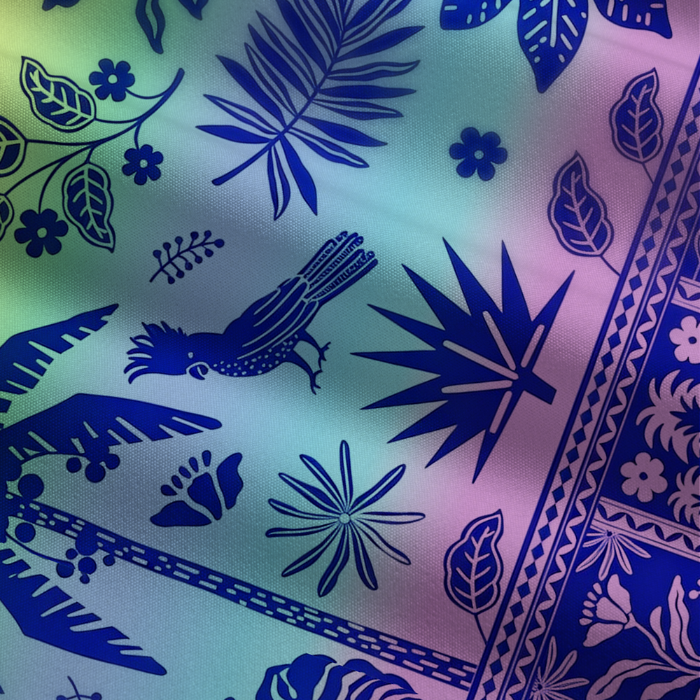 Tropical Botanical Rainbow LGBTQ Tie Shoulder Maxi Dress
