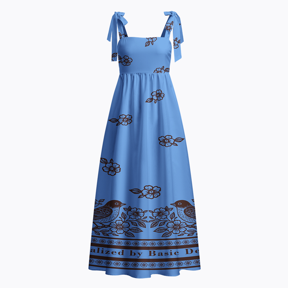 Radicalized by Basic Decency Tie Shoulder Maxi Dress