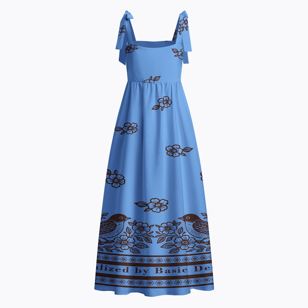 Radicalized by Basic Decency Tie Shoulder Maxi Dress