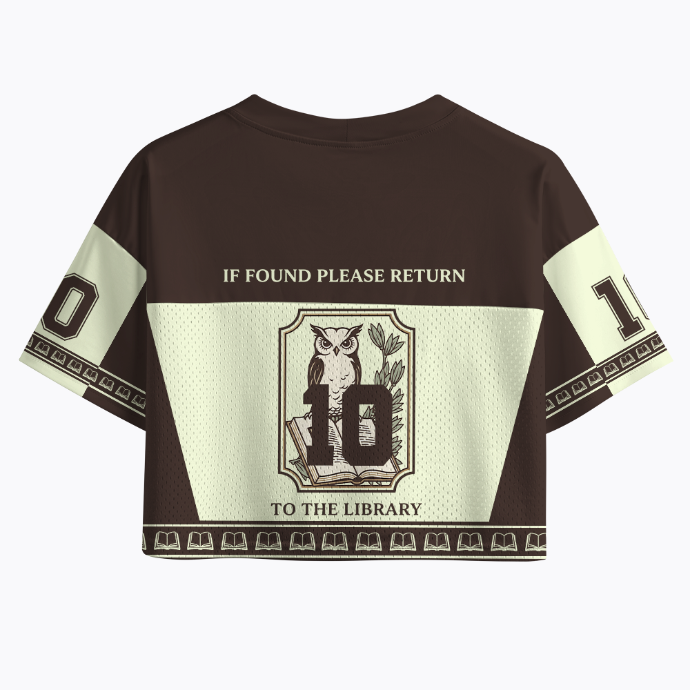 If Found Please Return to the Library Support Public Libraries Crop Sports Jersey