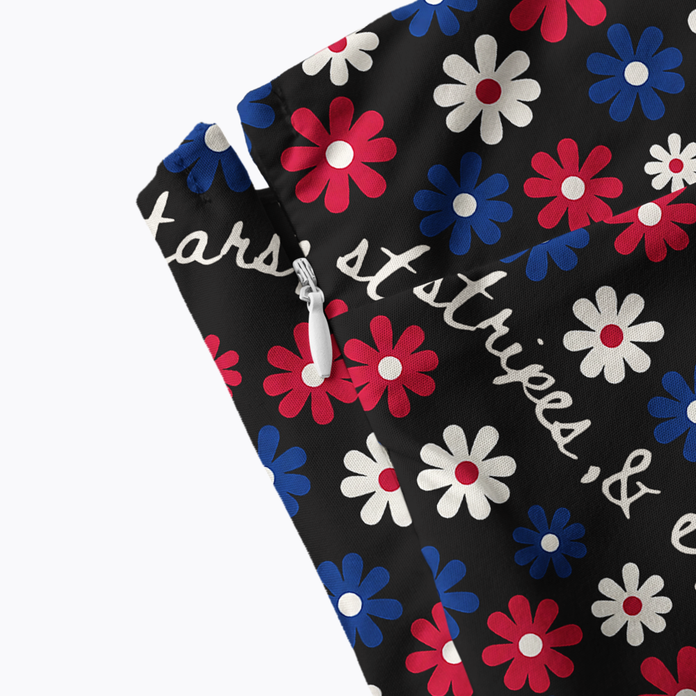 Funny 4th of July Tie Shoulder Maxi Dress