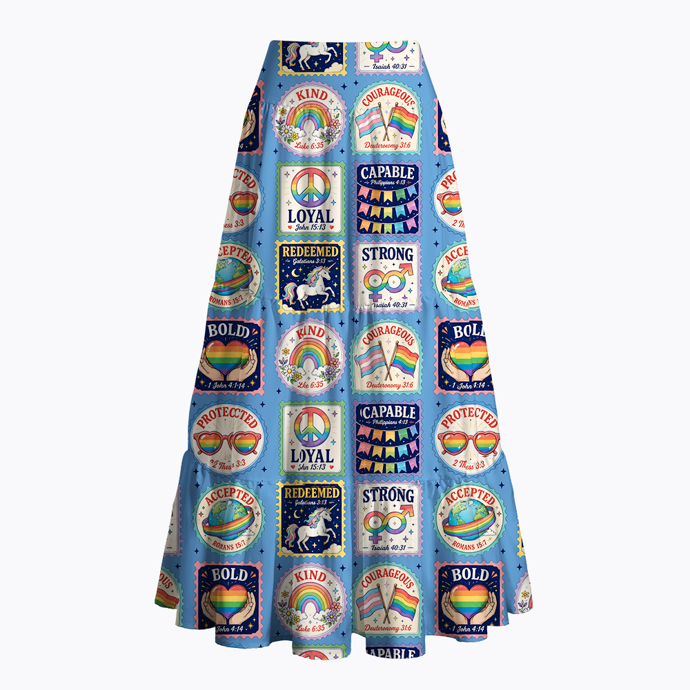 God Says I Am LGBT Maxi Skirt