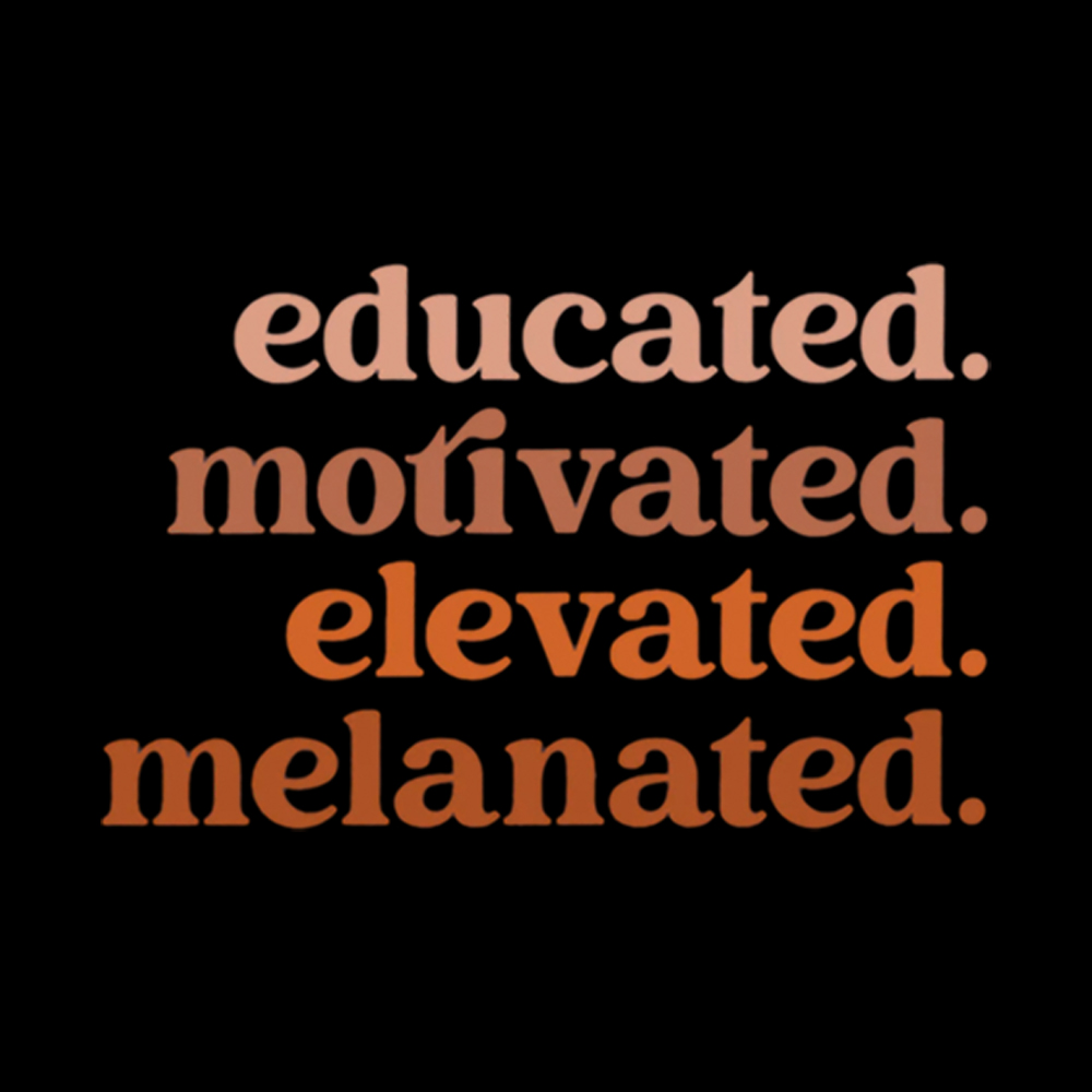 Educated Motivated Melanated Off Shoulder T-shirt