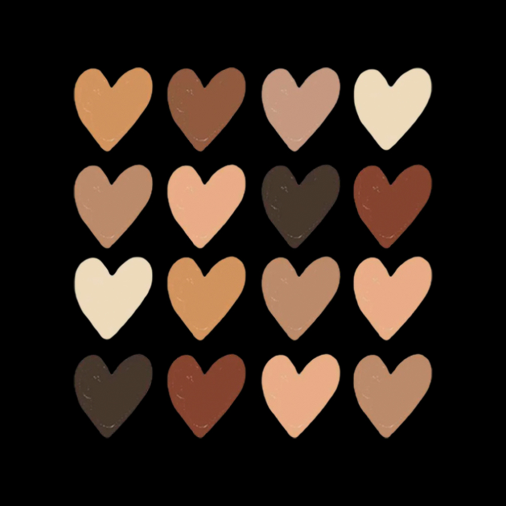 Skin Tone Hearts Racial Equality V-Neck Classic T-Shirt