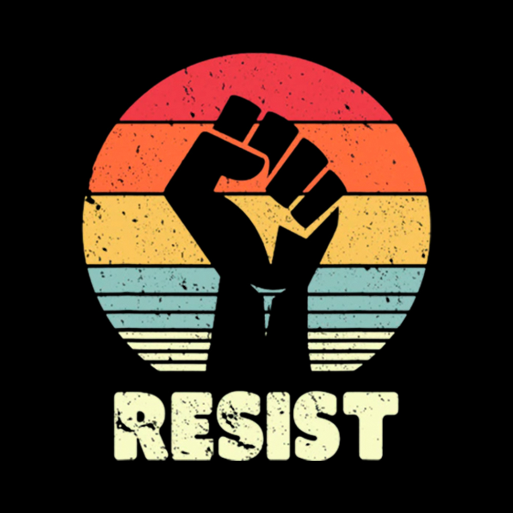 Resist Fist Off Shoulder T-shirt