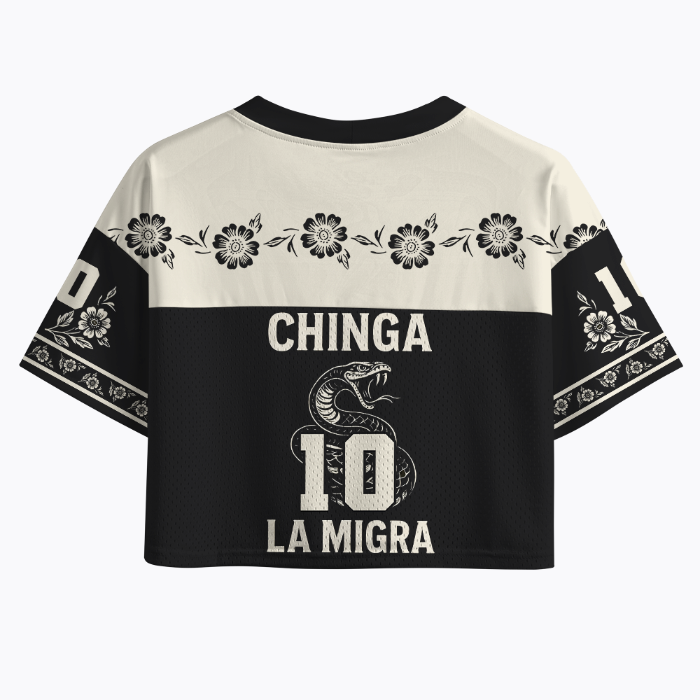 Chinga La Migra Crop Sports Jersey