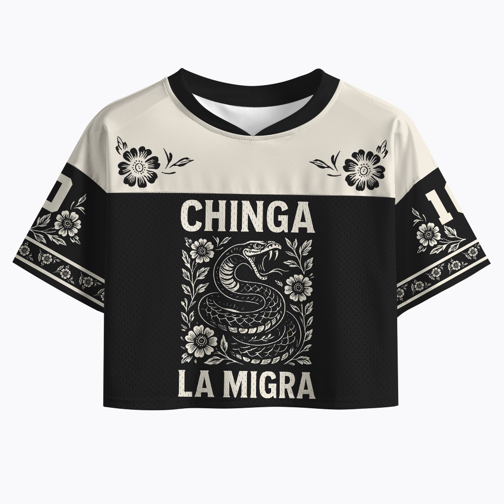Chinga La Migra Crop Sports Jersey