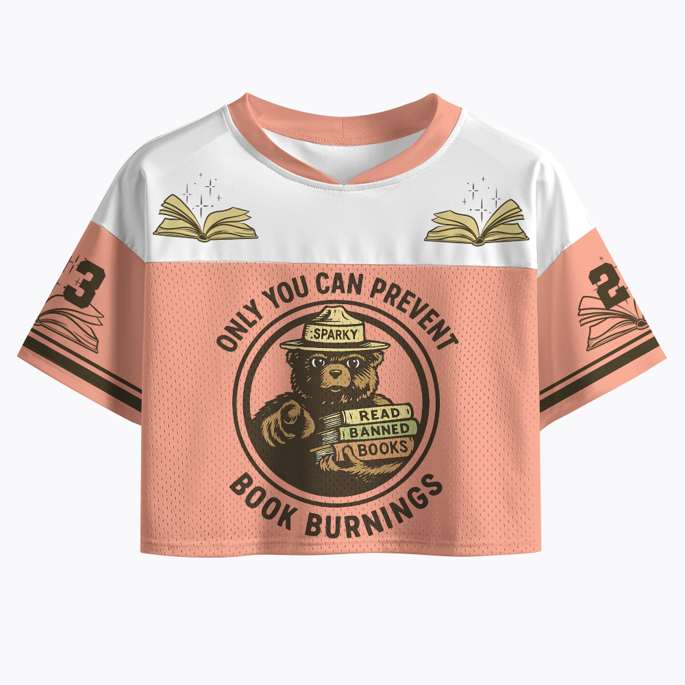 Only You Can Prevent Book Burnings Crop Sports Jersey