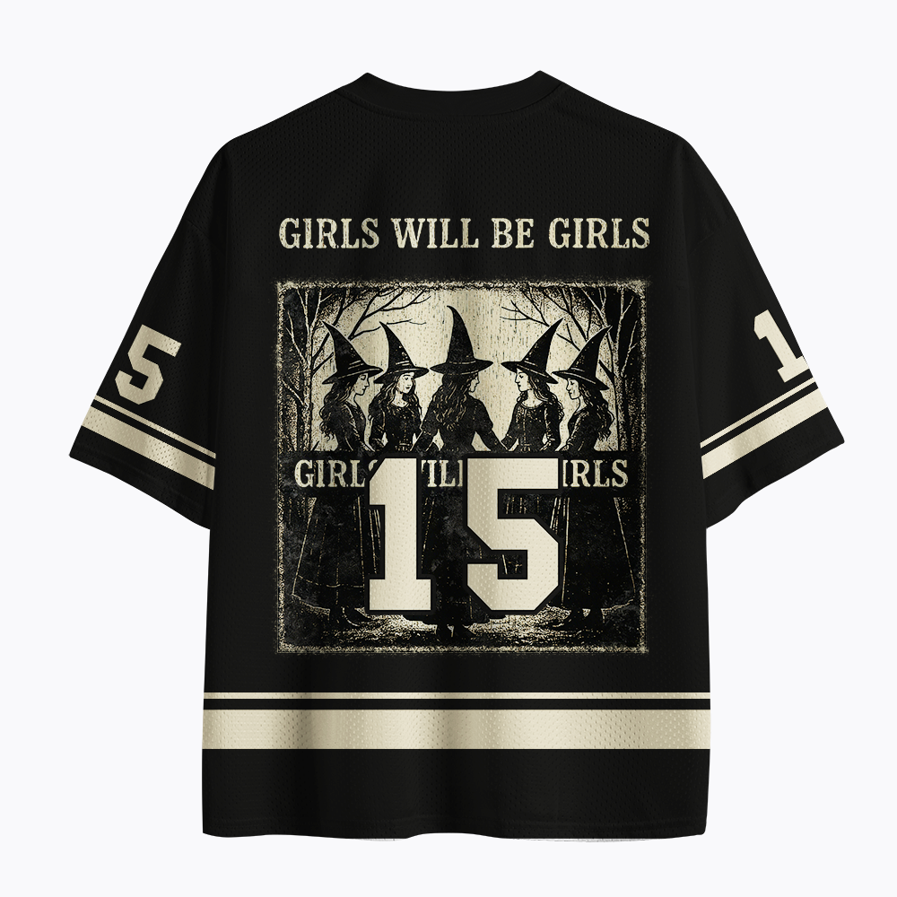 Girls Will Be Girls Witch Mesh Jersey
