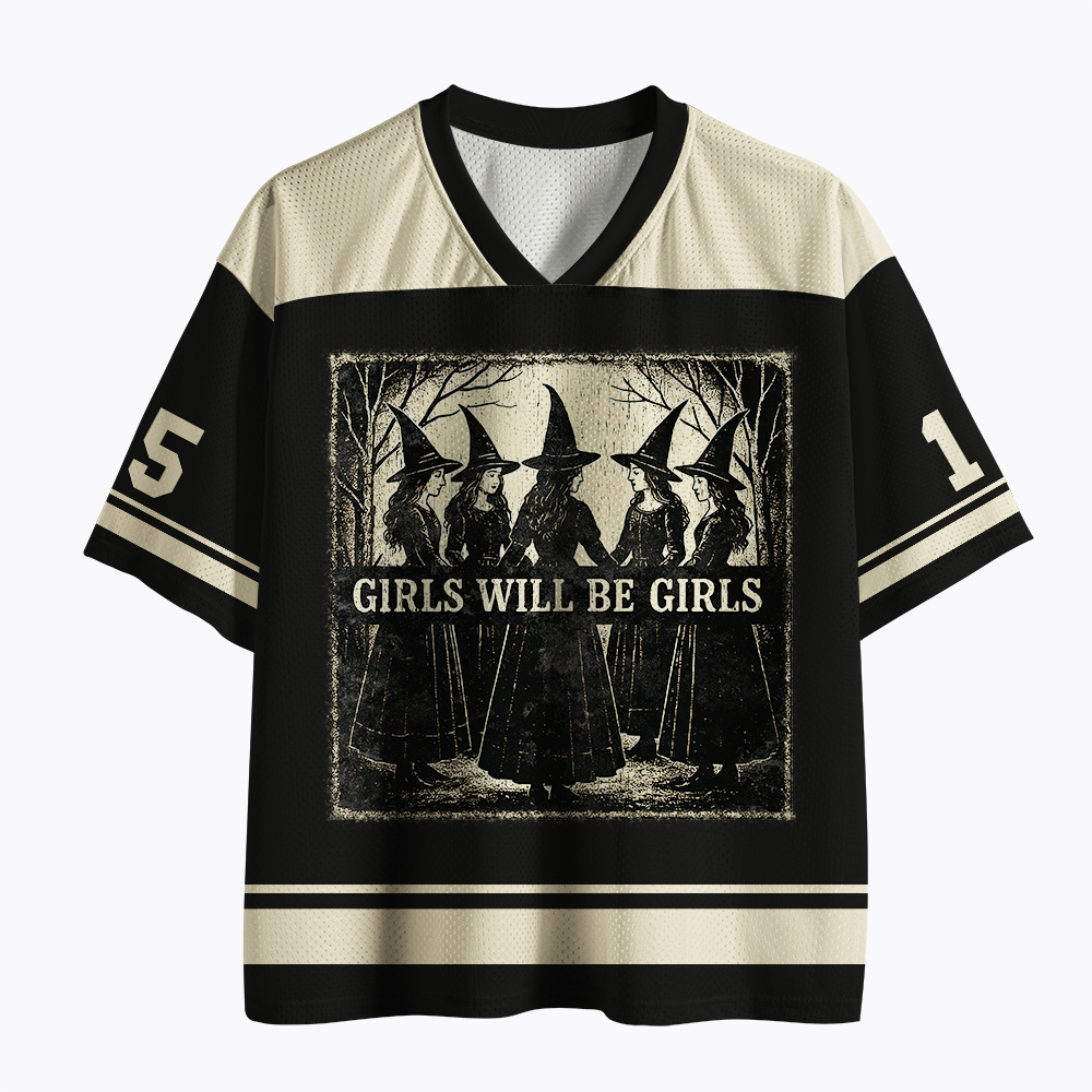 Girls Will Be Girls Witch Mesh Jersey