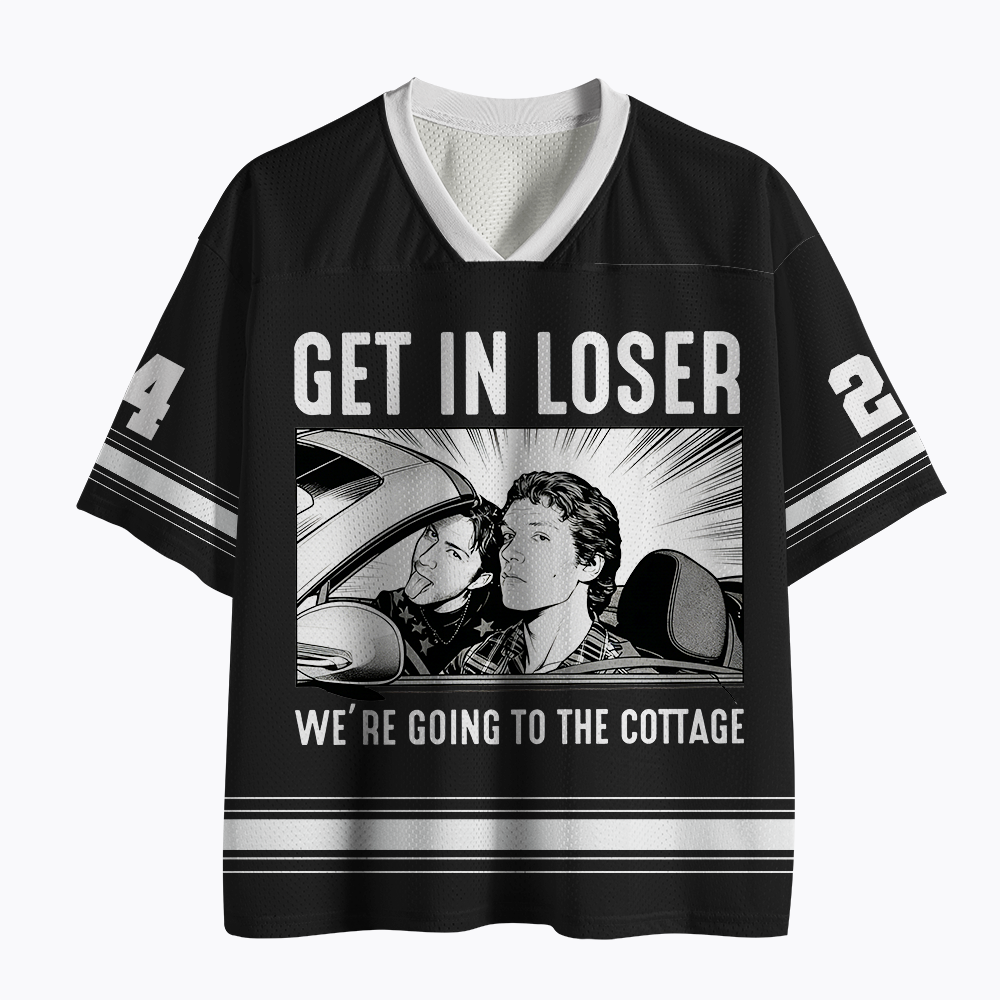 Get In Loser We're Going To The Cottage Mesh Jersey