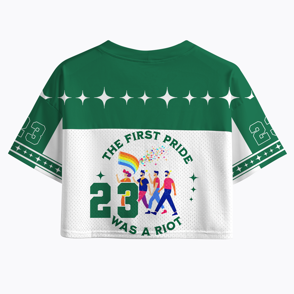 The first Pride Was a Riot Crop Sports Jersey