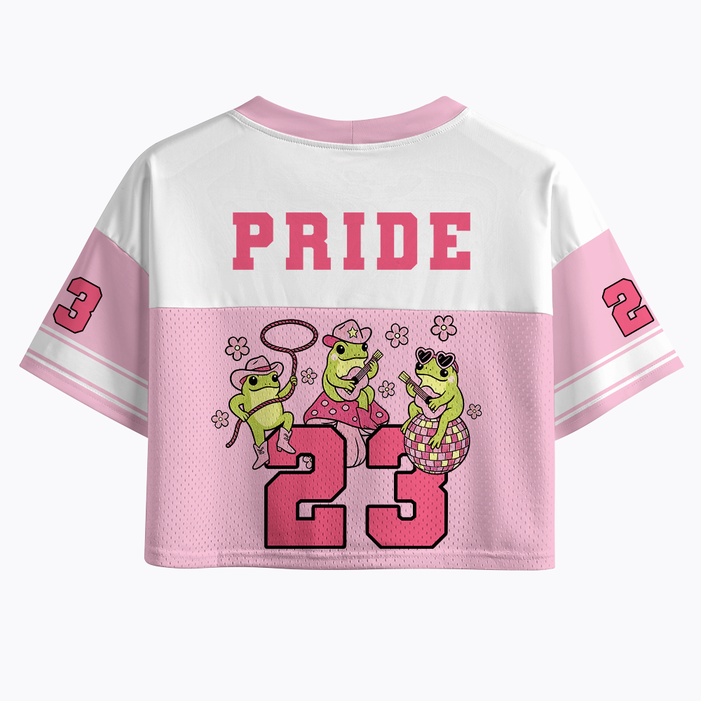 More Queer Less Fear Crop Sports Jersey