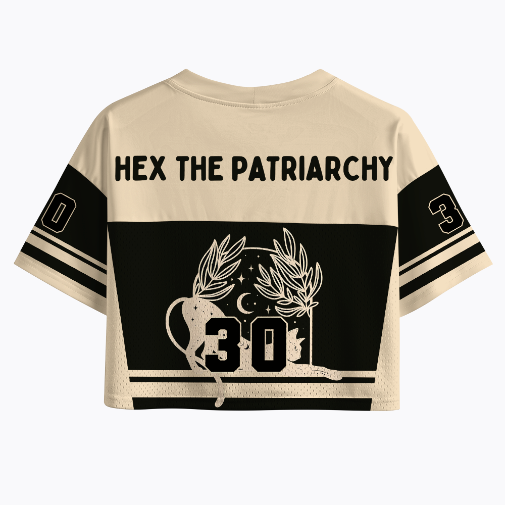 Feminist Witch, Hex The Patriarchy Crop Sports Jersey